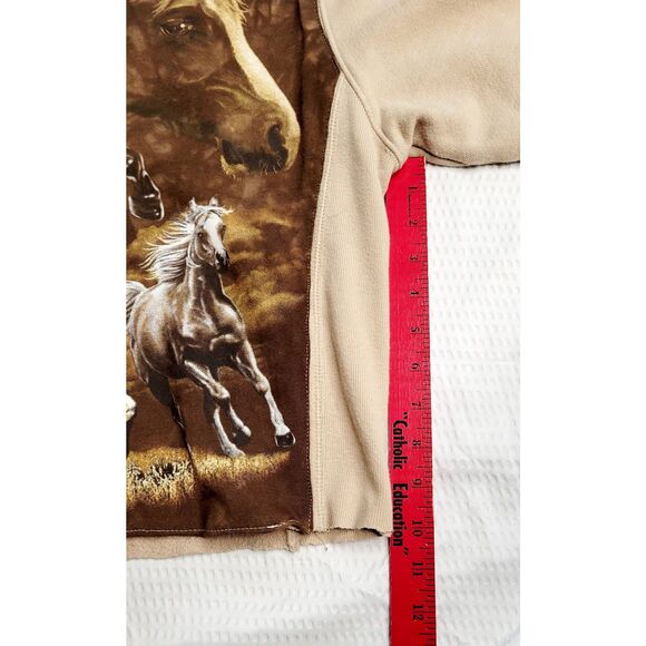 Vintage Champion horse sweatshirt repurposed upcycled equestrian small OOAK - Picture 4 of 6